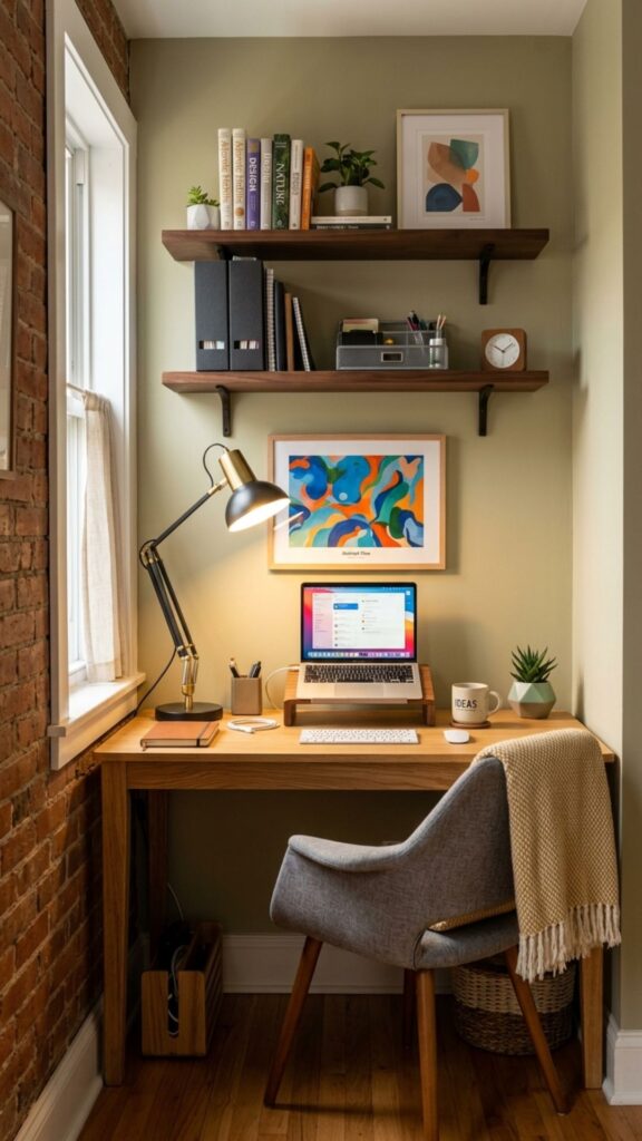 14. Create an Office Inside a Small Nook