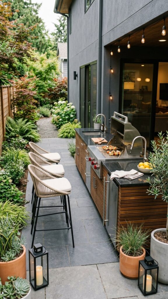 14. Extend an Existing Patio With a Kitchen Strip