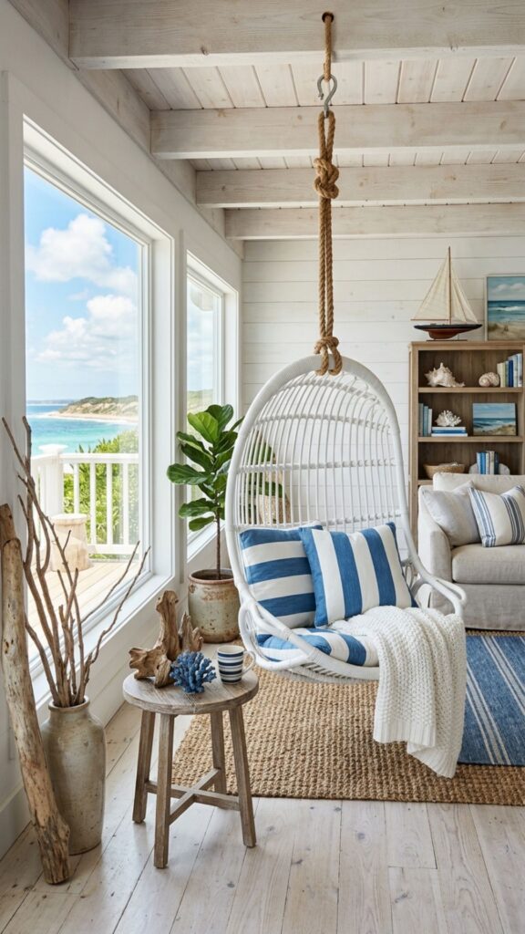 14. Go Coastal With Blues, Whites, and Nautical Accents