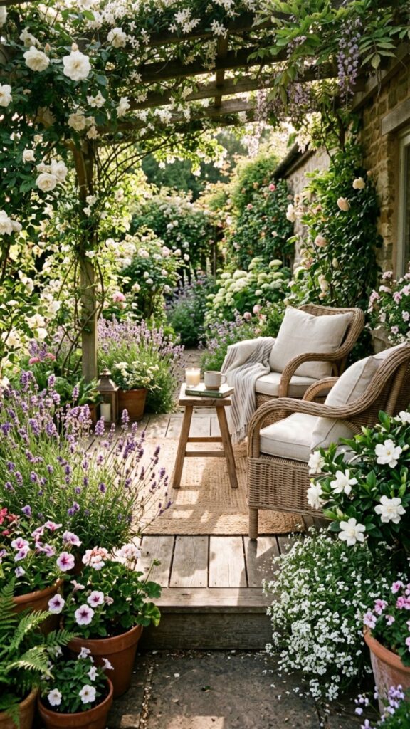 14. Grow Fragrant Flowers Near Seating