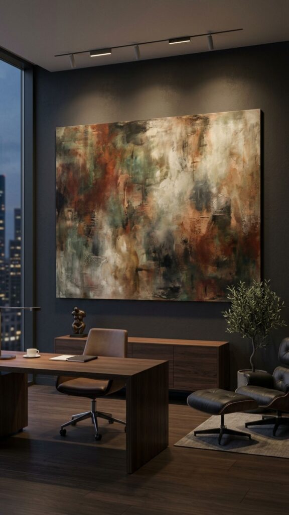 14. Hang Oversized Moody Artwork