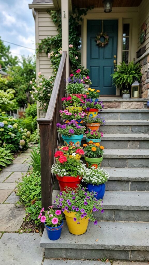 14. Highlight the Steps with Potted Color
