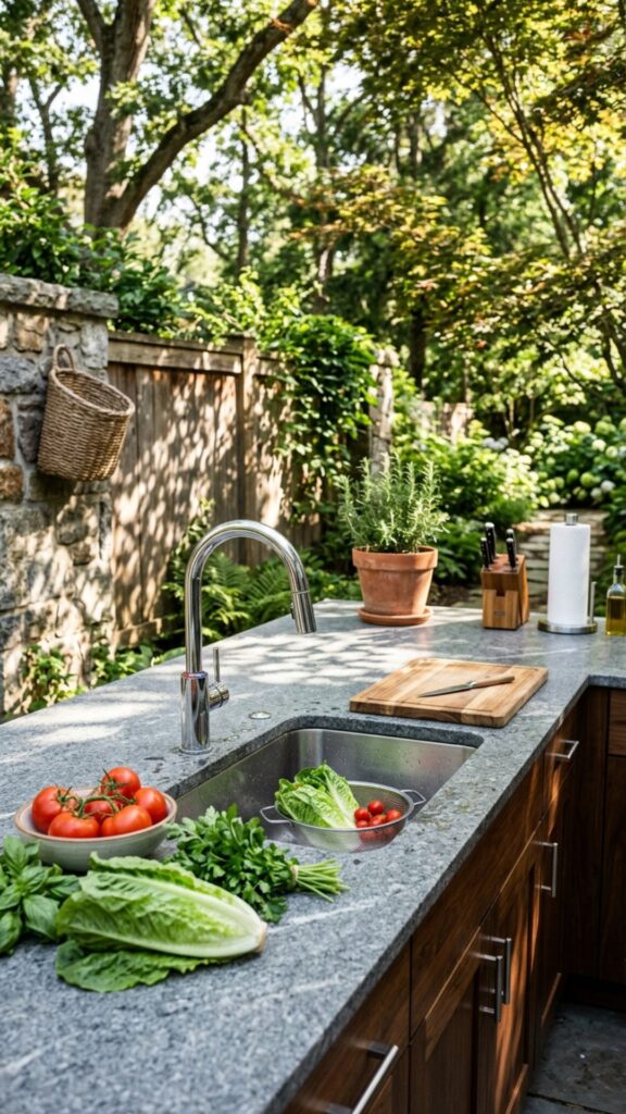 14. Incorporate a Sink with Hot and Cold Water