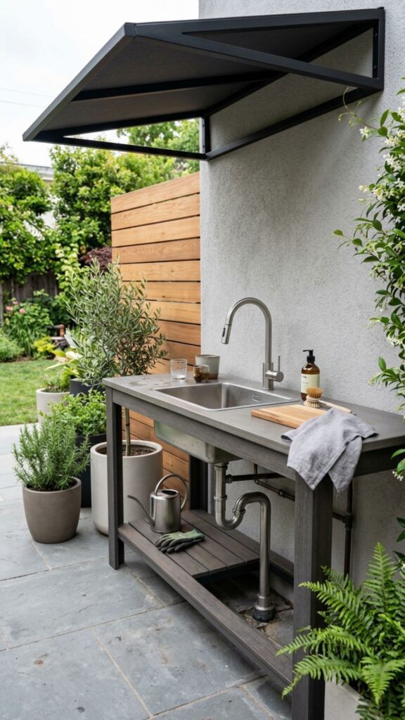 14. Install a Compact Outdoor Sink
