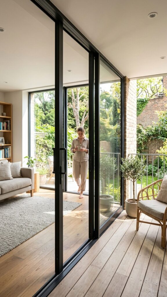 14. Install a Sliding Glass Door for Tight Spaces