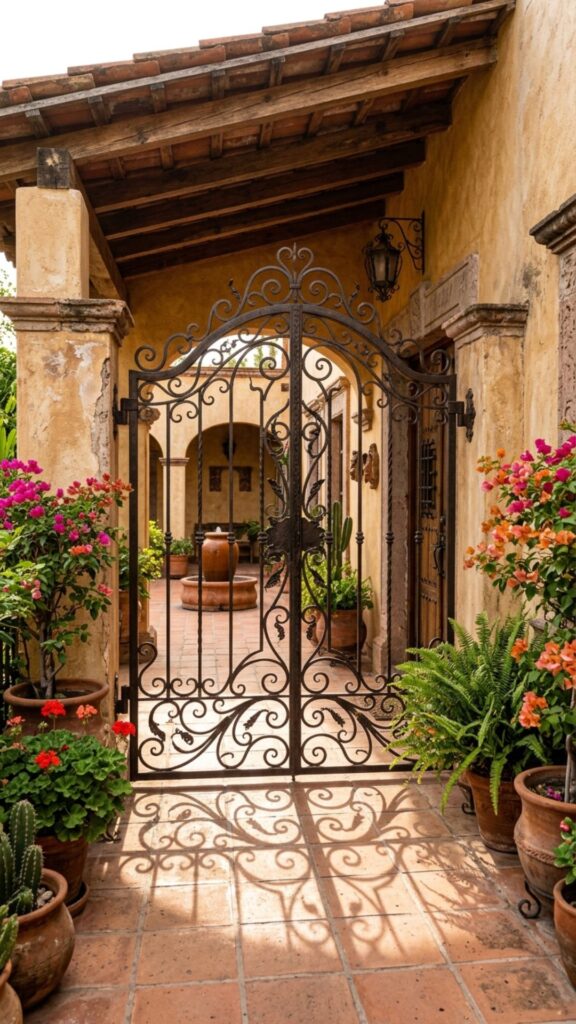 14. Install a Wrought Iron Gate