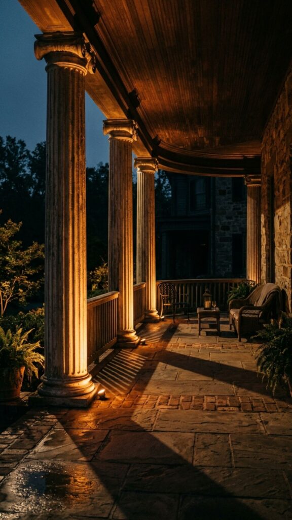 14. Moody Outdoor Lighting