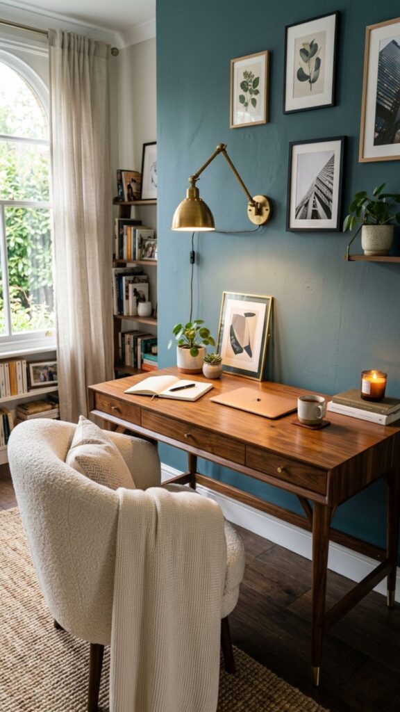 14. Muted Teal for a Creative Statement