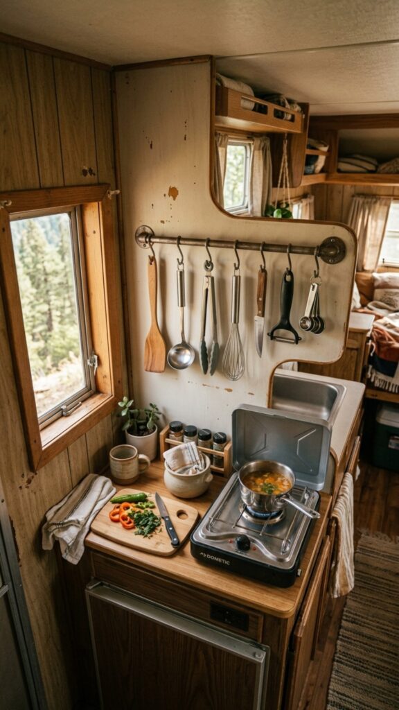 14. Overhead Utensil Rail — Hang Your Tools