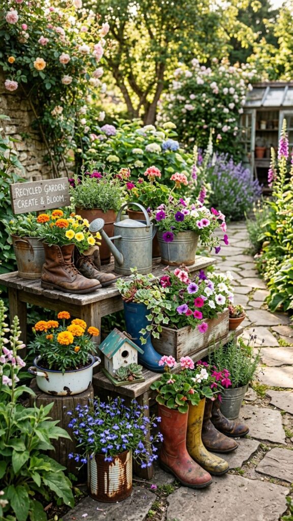 14. Recycled and Upcycled Planters