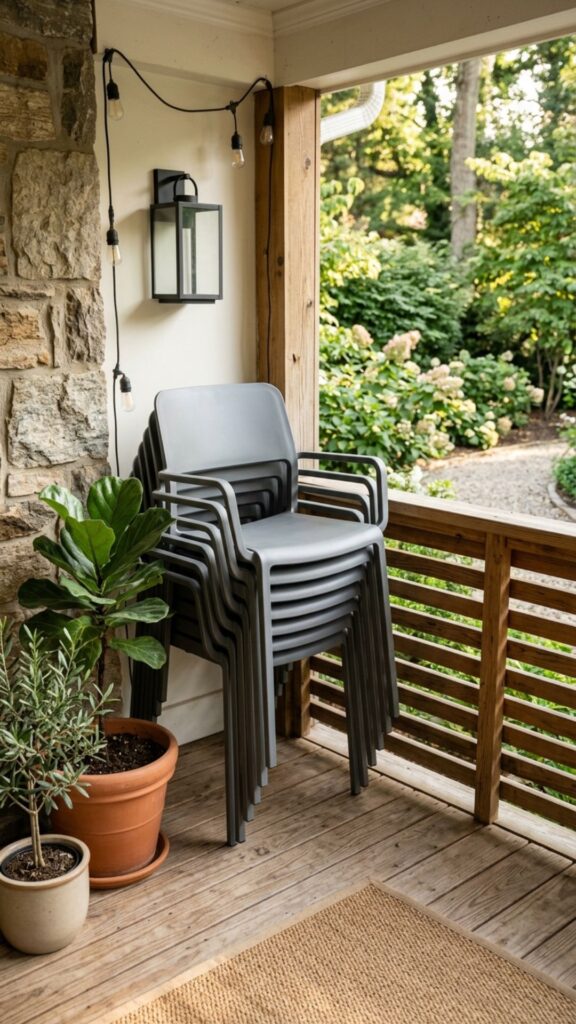 14. Stackable Chairs for Easy Storage