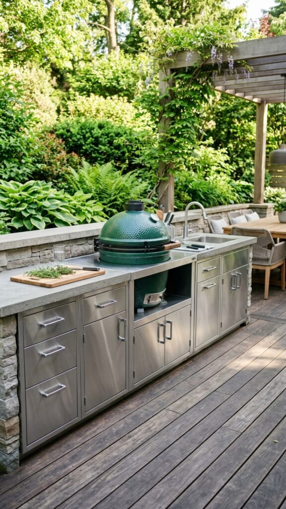 14. Stainless Steel Storage — Weatherproof and Clean