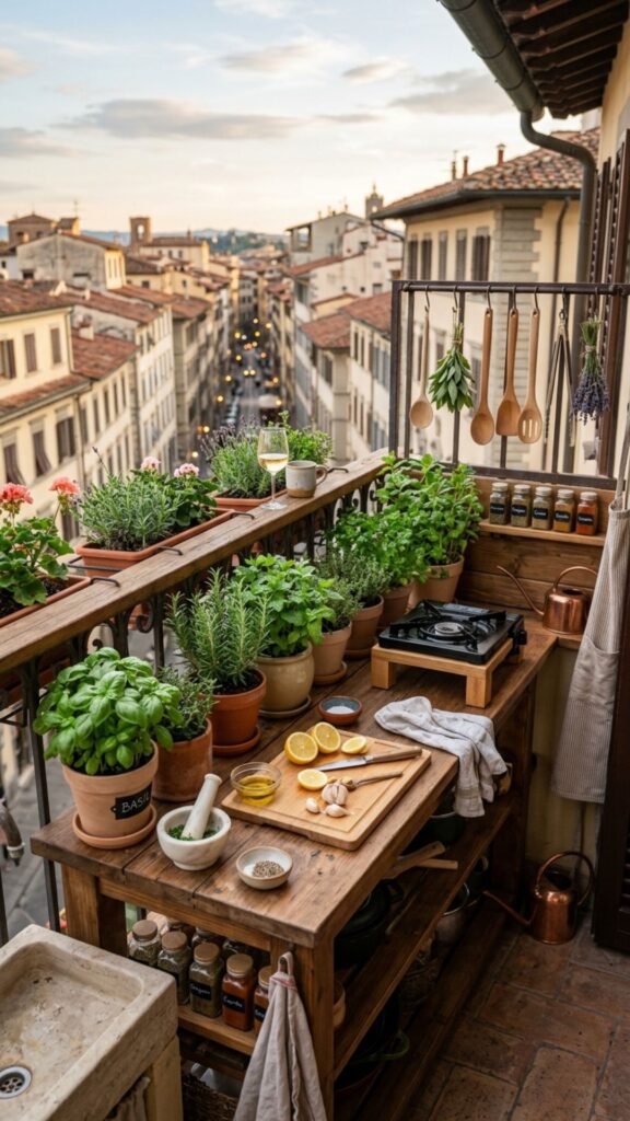 15. Add Herb Planters Near the Prep Area