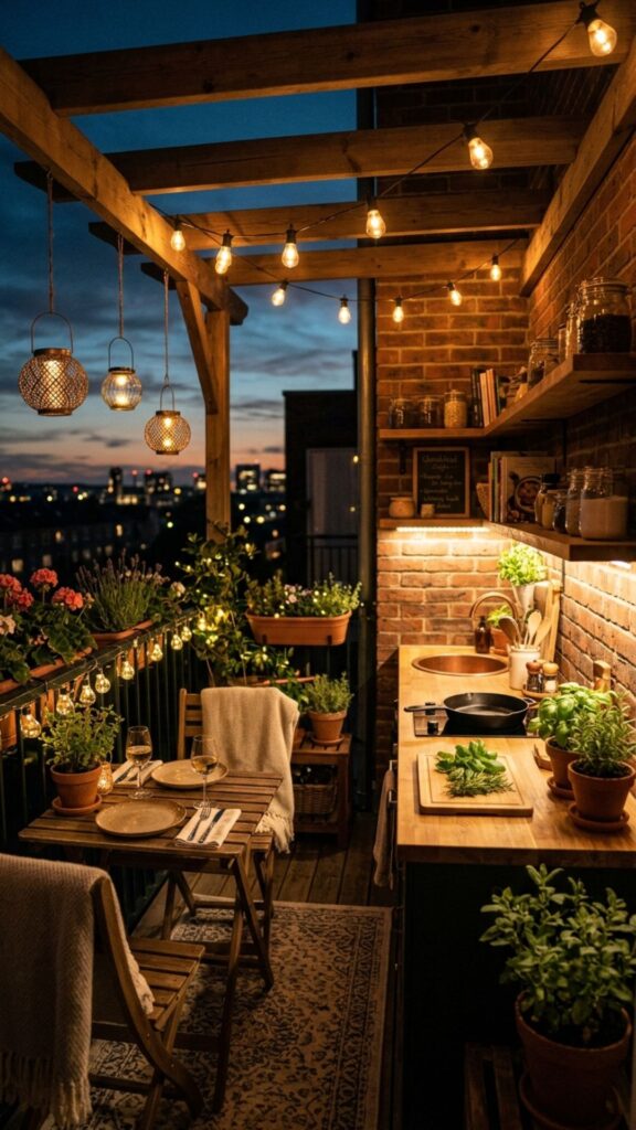 15. Add Warm, Weatherproof Lighting