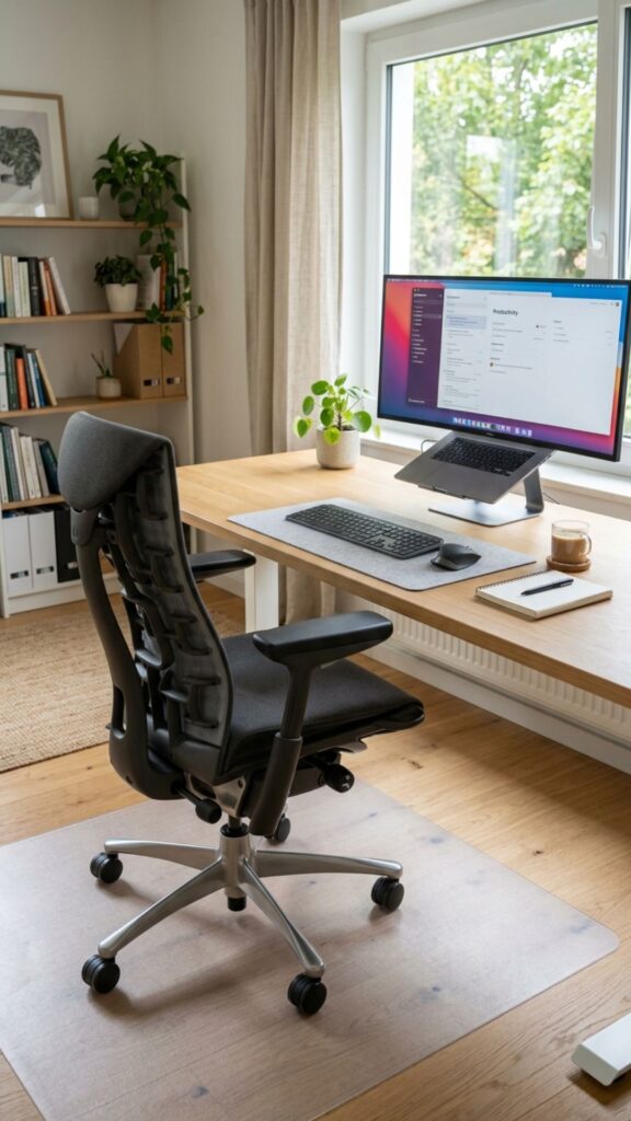 15. Add a Comfortable Desk Chair With Room to Move