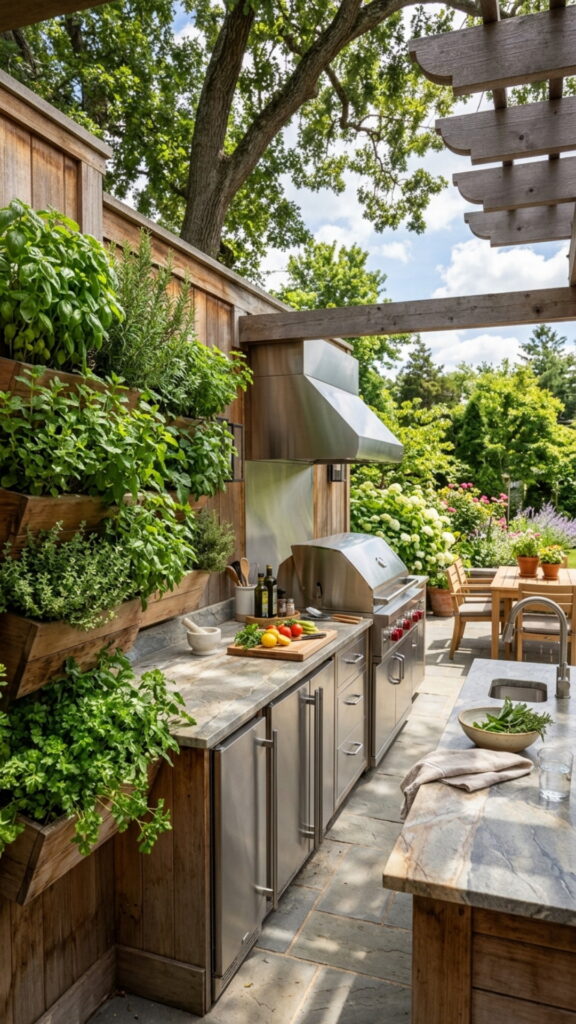 15. Add a Green Wall or Herb Garden