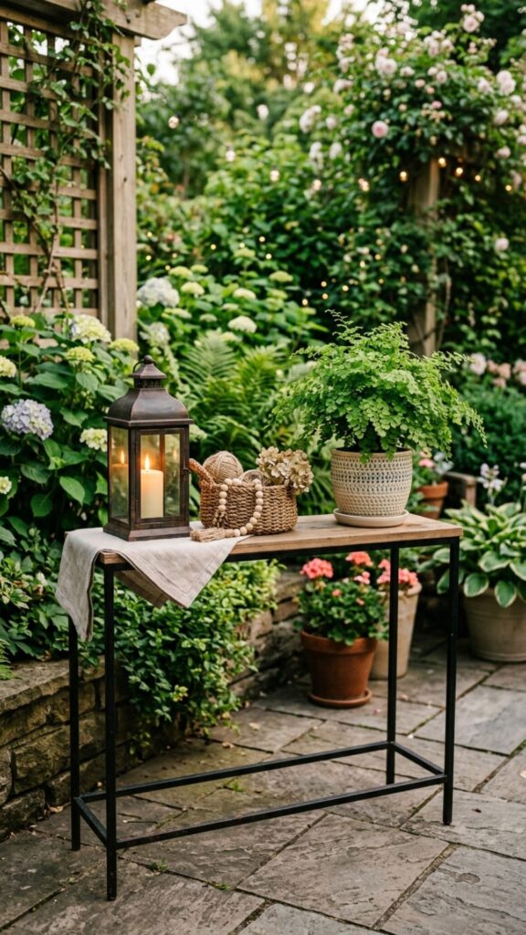 15. Add a Vintage Bench or Rocker