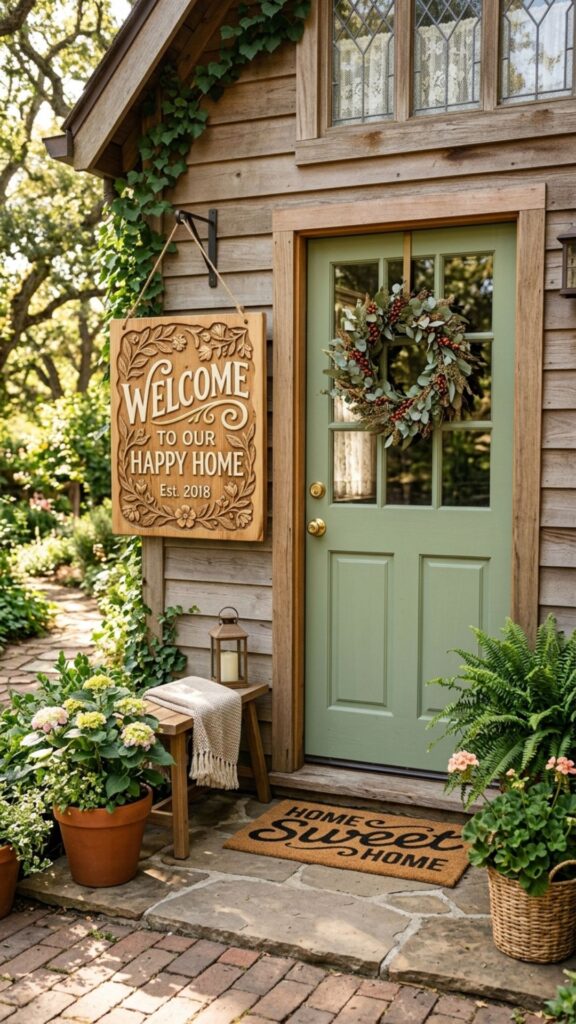 15. Add a Welcome Sign with Personality