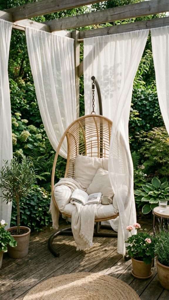 15. Create Privacy With Outdoor Curtains