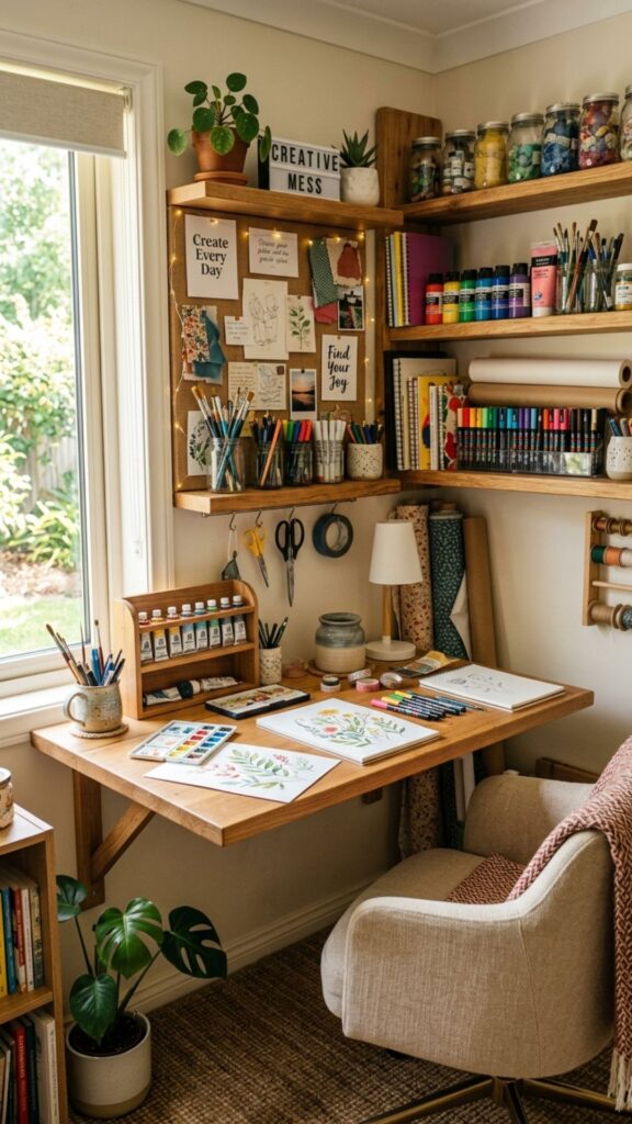15. Create a Creative Workspace for Hobbies
