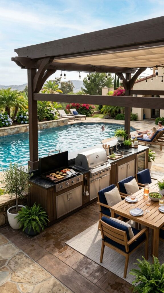15. Create a Poolside Cooking Zone