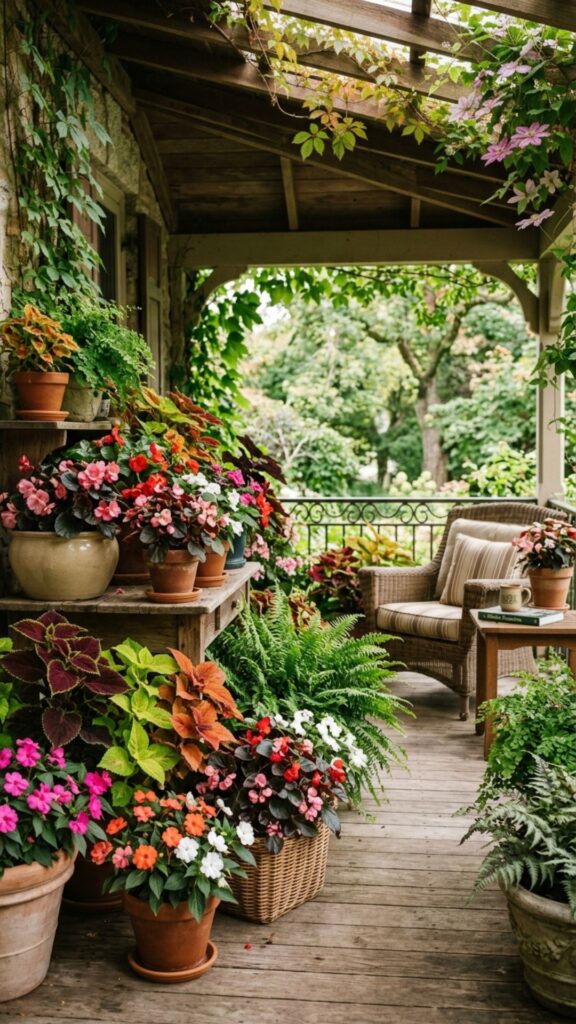 15. Create a Shade Garden for Low-Light Porches