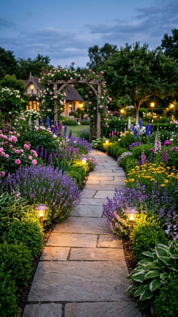 15. Define the Path with Landscaping