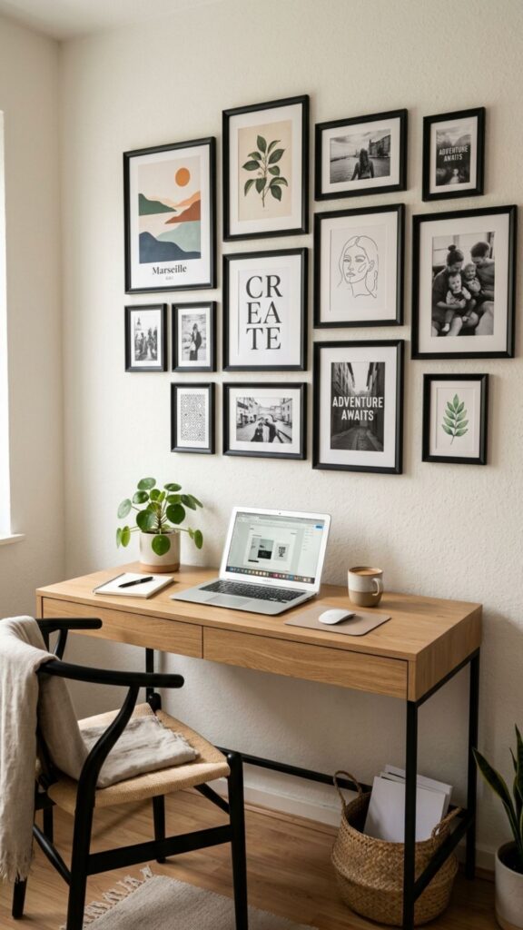 15. Design a Gallery Wall Around the Workspace