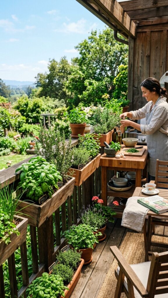 15. Grow a Deck Herb Garden