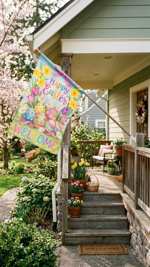 15. Hang a Seasonal Flag or Banner