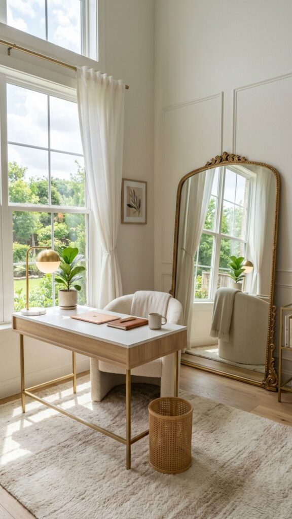 15. Include a Full-Length or Decorative Mirror