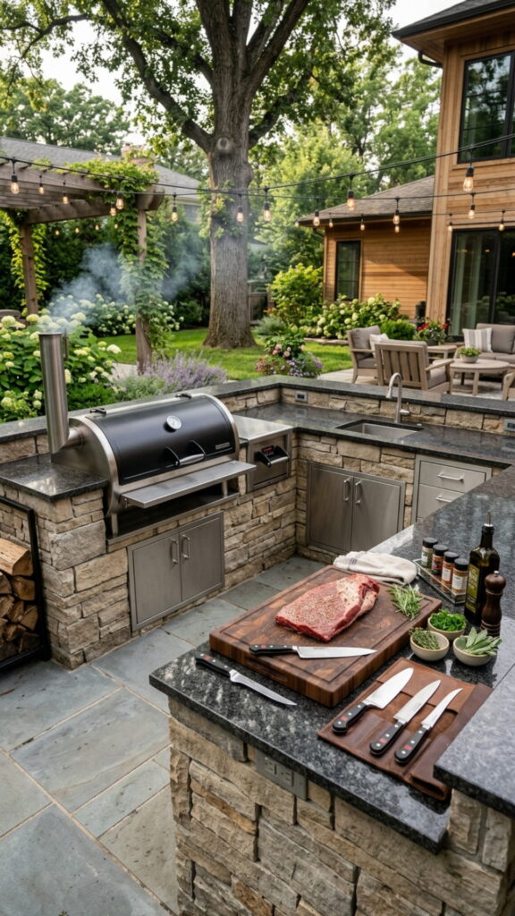 15. Incorporate a Built-In Smoker