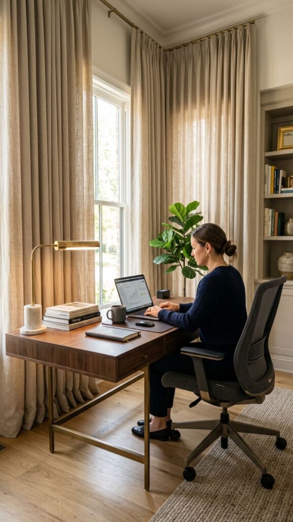 15. Install Ceiling-to-Floor Curtains