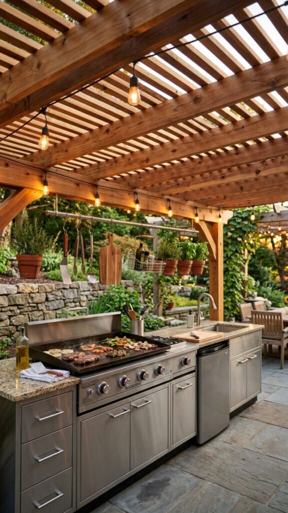 15. Install a Pergola or Shade Structure Overhead