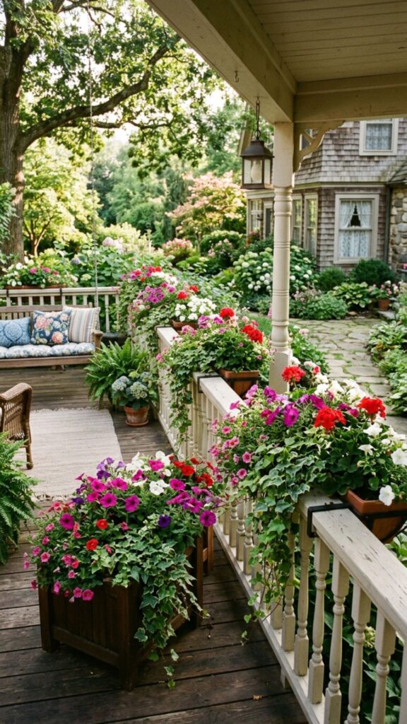 15. Line the Railing With Mounted Planters