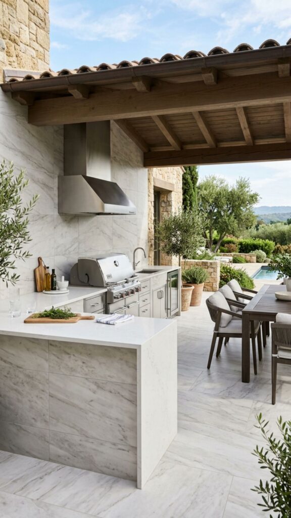 15. Marble Look Porcelain for High-End Appeal