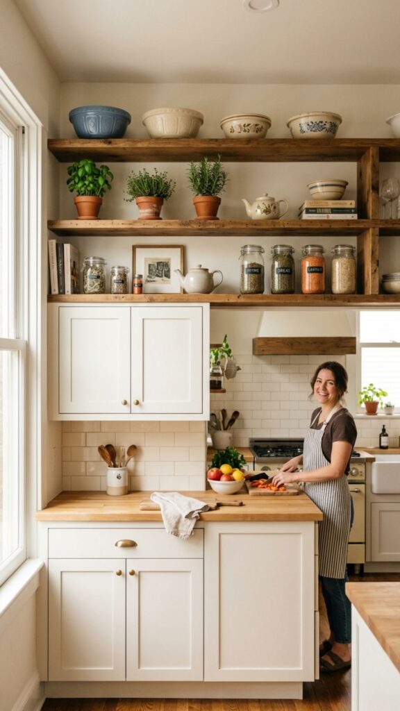 15. Open Shelf Combination Cabinets