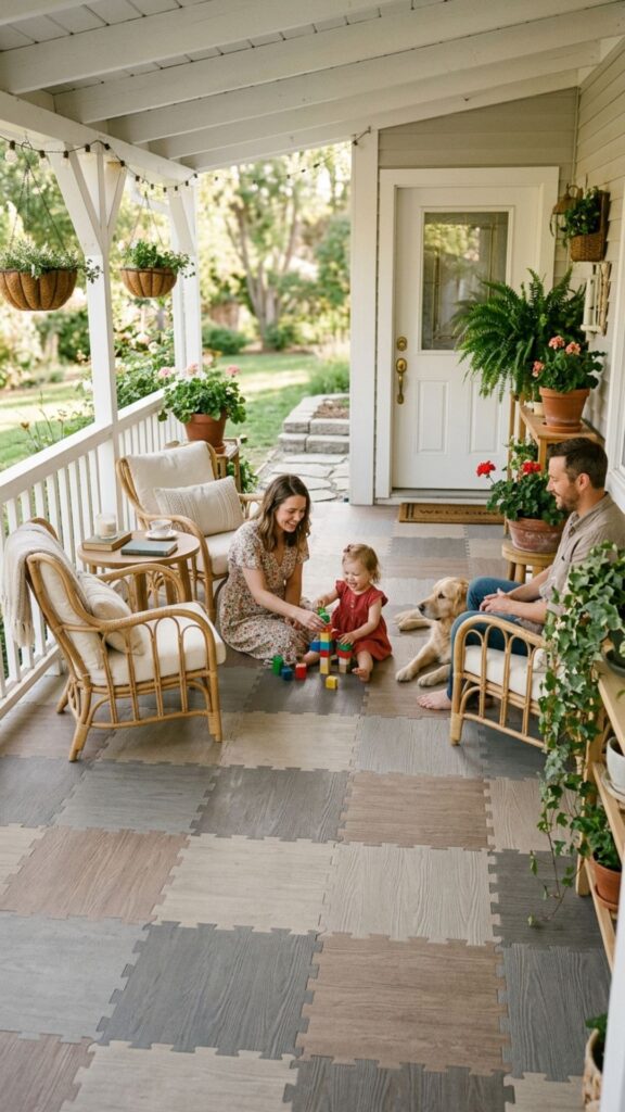 15. Rubber Tiles for Comfort and Safety