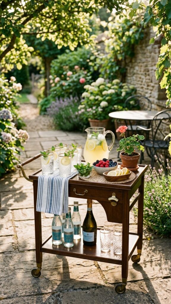 15. Set Up a Small Bar Cart