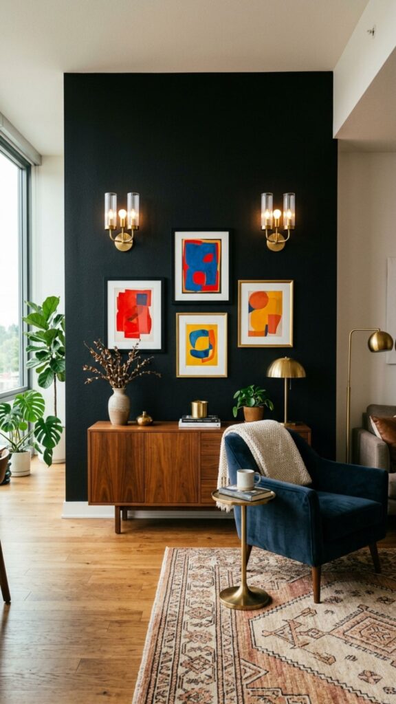15. Try a Black Feature Wall