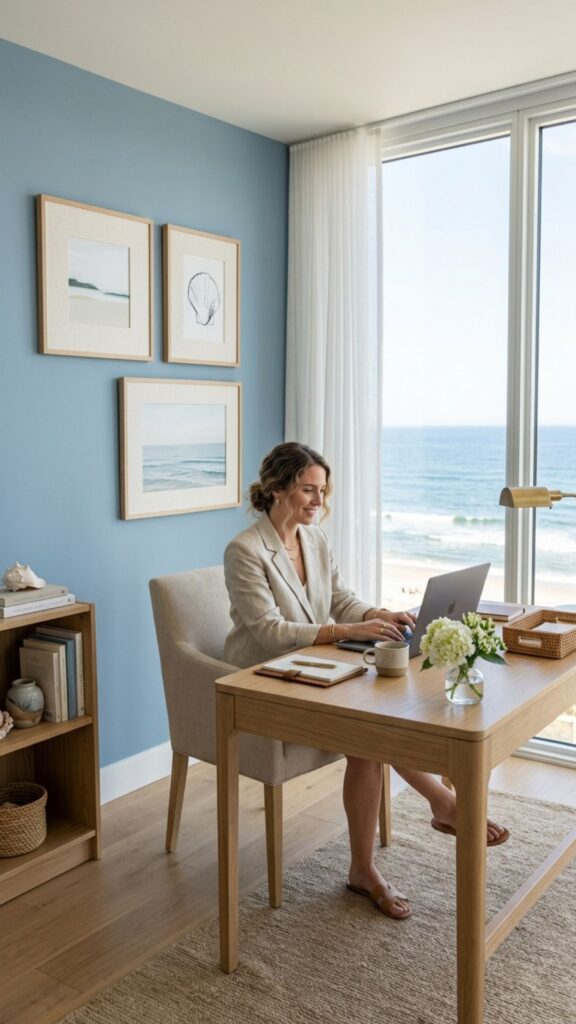 15. Try a Soft Blue Accent Wall
