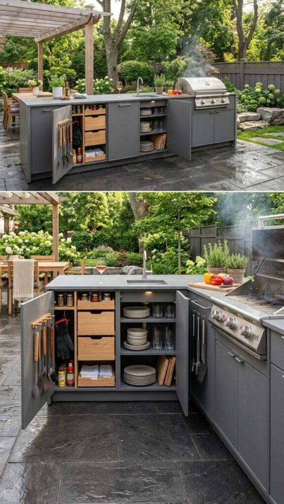 15. Use Weather-Resistant Cabinets for Year-Round Storage