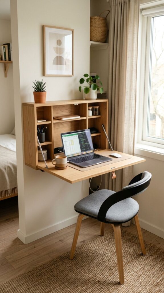 15. Use a Fold-Down Desk