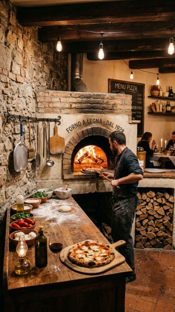 15. Warm Wood-Fired Pizza Corner