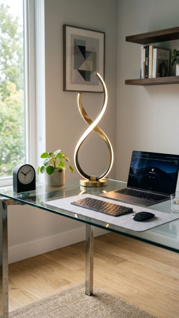 16. Add a Sculptural Desk Lamp