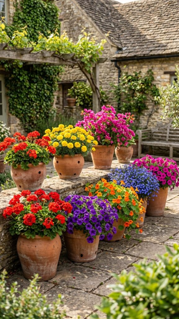 16. Bold Single-Species Pots