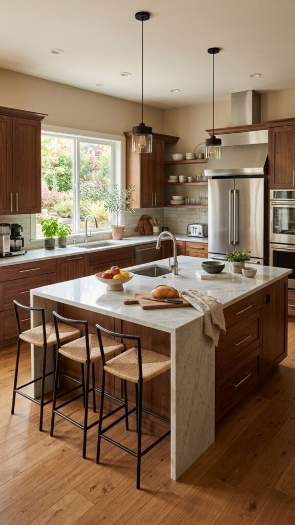 16. Brown Shaker Cabinets for a Timeless Style