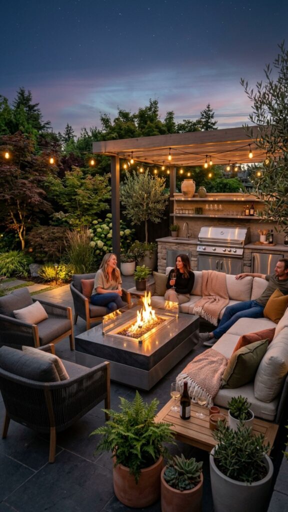 16. Build a Fire Feature for Cooler Nights