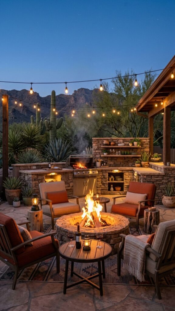 16. Build a Fire Feature for Cooler Nights