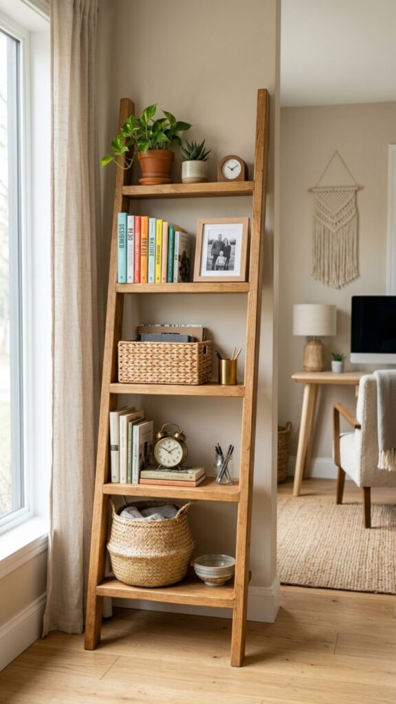 16. Create a DIY Storage Ladder